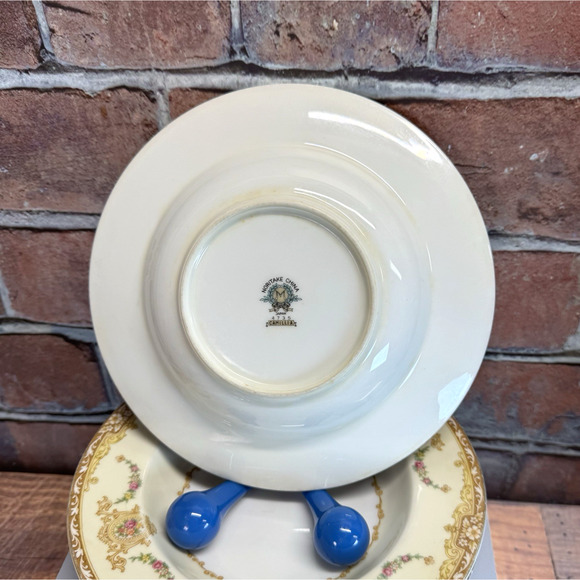 Set of 3 Vintage Noritake Camillia Rimmed Soup Bowls Japan #4375 MCM 1950s - Picture 5 of 10